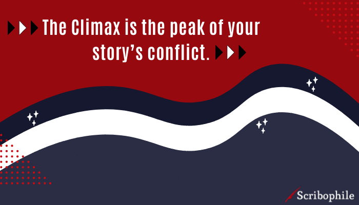 The Climax is the peak of your story’s conflict.