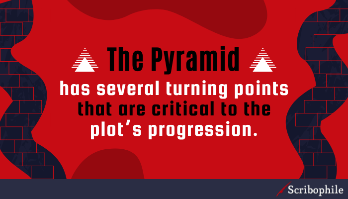 The Pyramid has several turning points that are critical to the plot’s progression.
