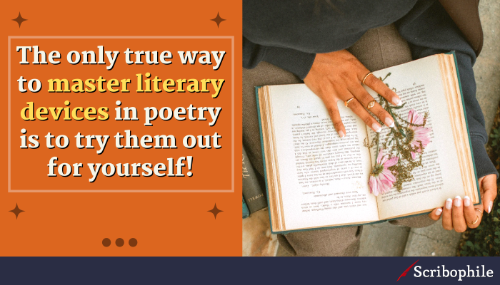The only true way to master literary devices in poetry is to try them out for yourself!