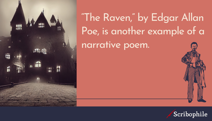 “The Raven,” by Edgar Allan Poe, is another example of a narrative poem. (Image: spooky mansion)