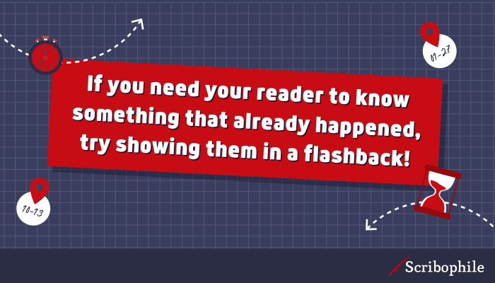 If you need your reader to know something that already happened, try showing them in a flashback!
