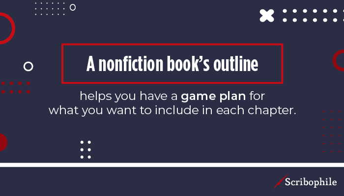 A nonfiction book’s outline helps you have a game plan for what you want to include in each chapter.