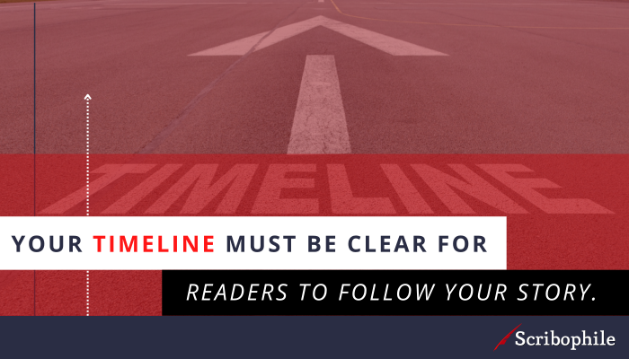 Your timeline must be clear for readers to follow your story.