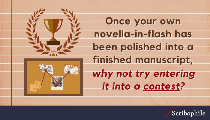Once your own novella-in-flash has been polished into a finished manuscript, why not try entering it into a contest?