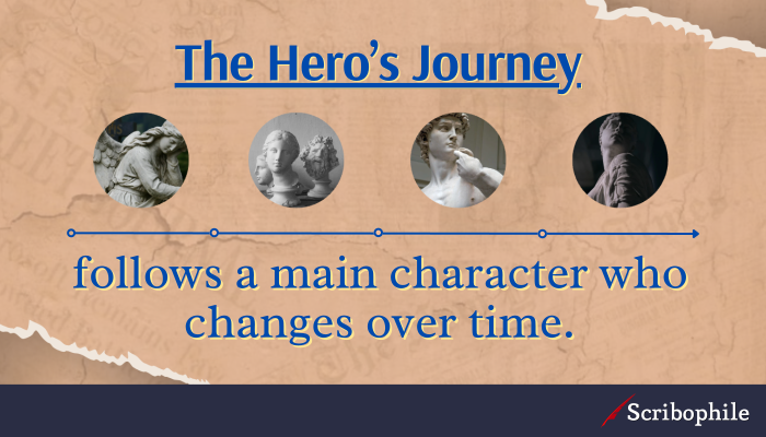 The Hero’s Journey follows a main character who changes over time.