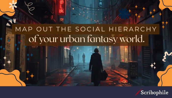 Map out the social hierarchy of your urban fantasy world.