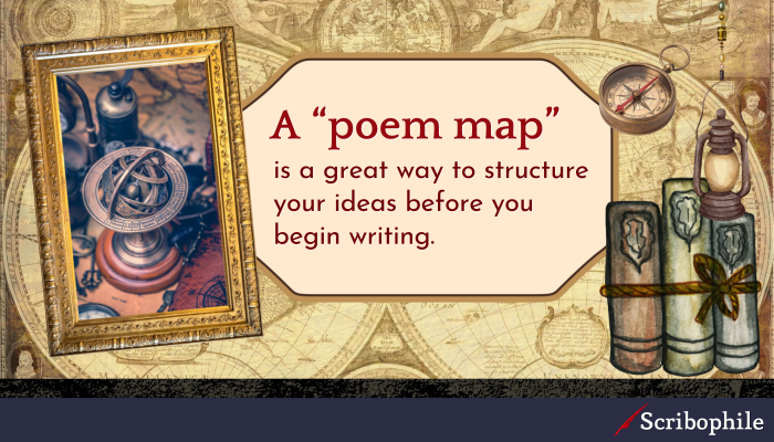 A “poem map” is a great way to structure your ideas before you begin writing. 
